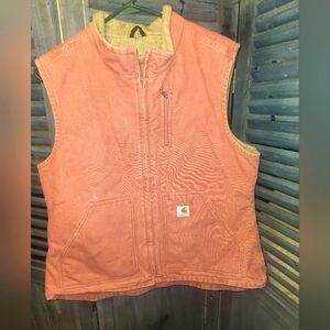 Carhartt Women’s Sherpa Lined Vest WV001 VRS Size Large Rose Red